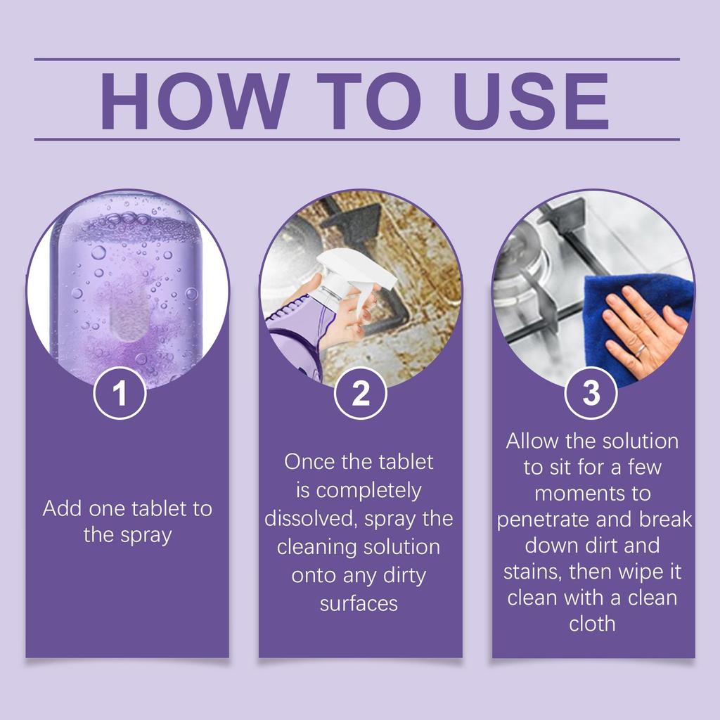 Jue Fish Univerzální rozpustná kostka 1 láhev nahrazuje 8 čisticích prostředků 120ml/500ml + Čisticí šumivé tablety