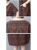 Summer 2025 Retro Print Cotton Linen Dress - Loose Fit for Middle-Aged and Elderly Women