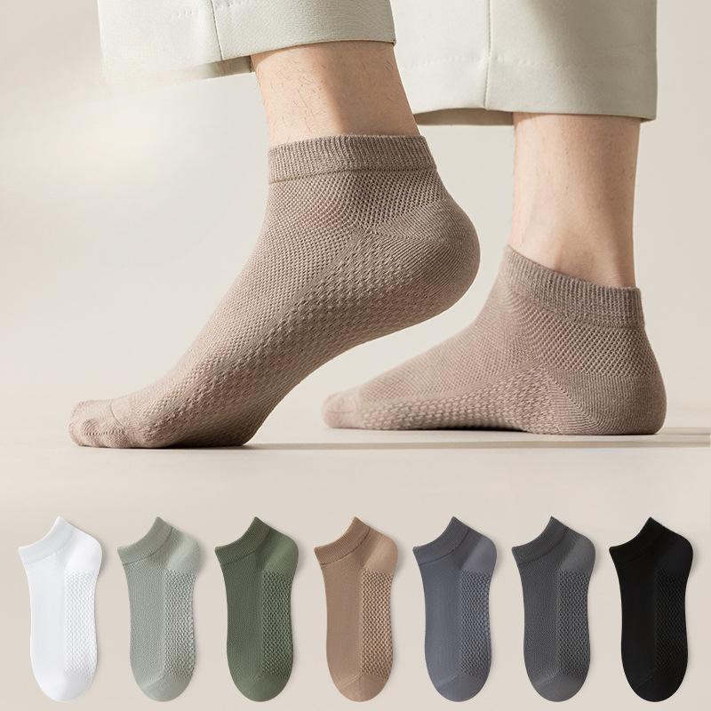 Men's Thin Summer Deodorant Sweat Absorbent Mesh Socks