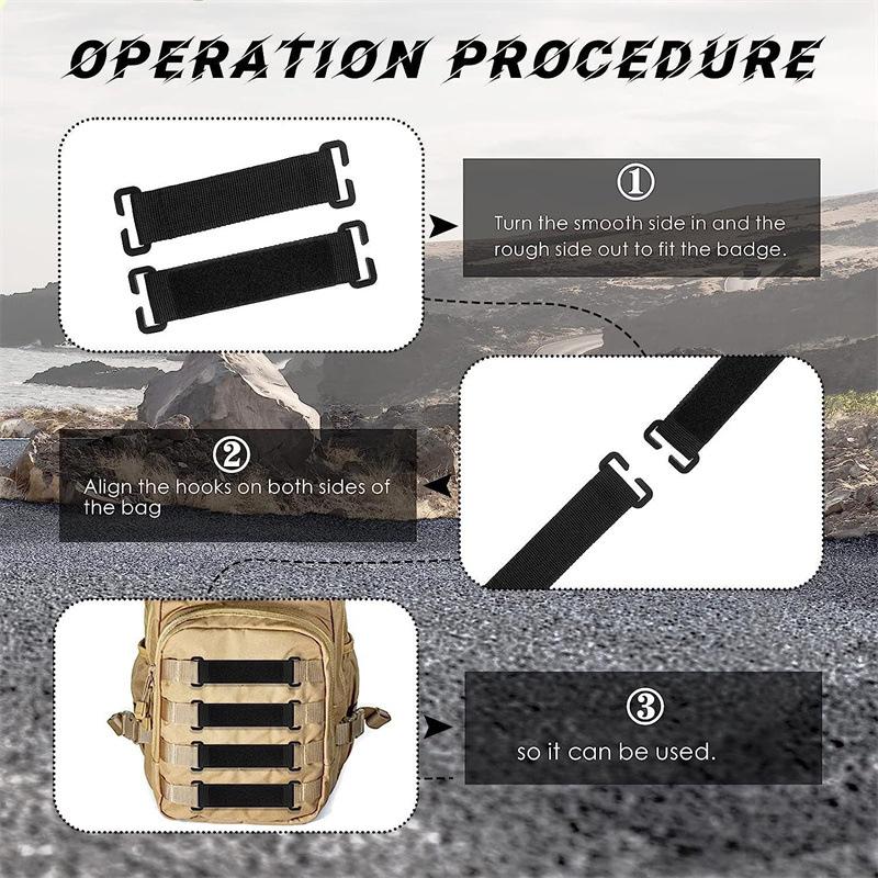 Hook and Loop Panel Patches Board Hunting Vest Backpack Convenient ID Patch Badge Pad Converter Strips MOLLE System Attachment