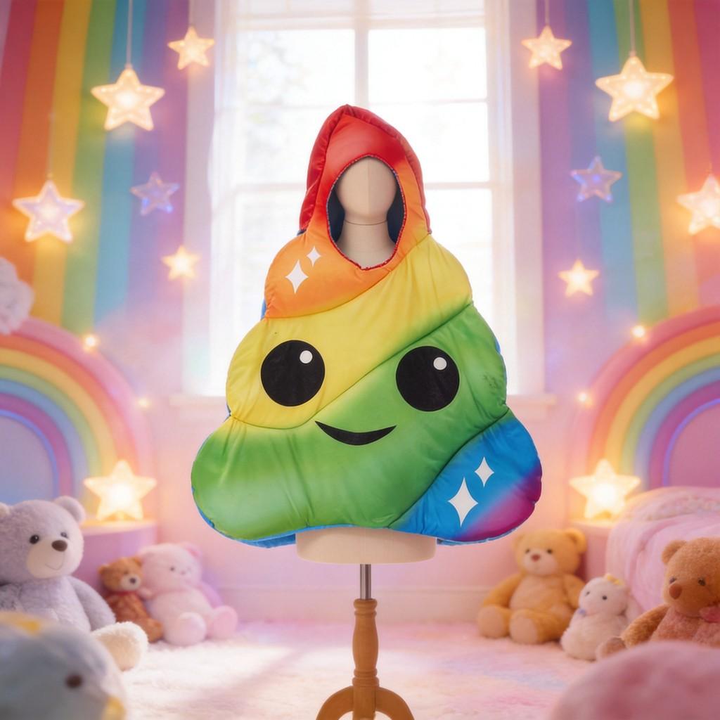 Halloween Kids Costume With Colorful Poop Design For School Events And Festive Parties