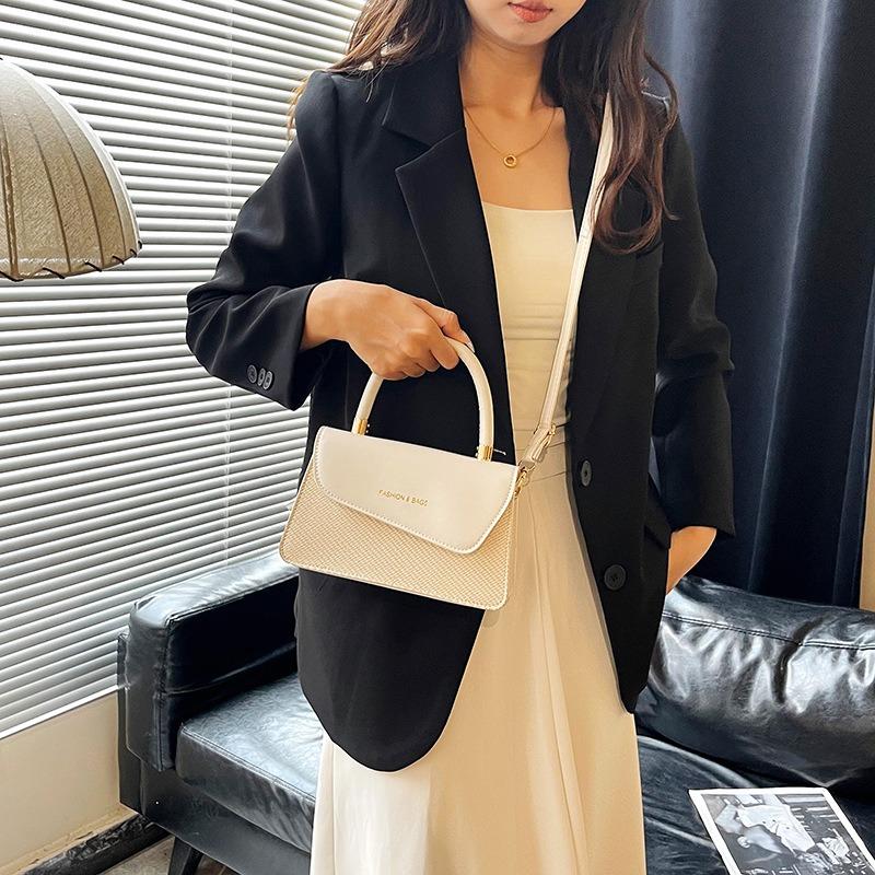 High texture casual fashion versatile handbag women's simple temperament daily commuting shoulder messenger bag