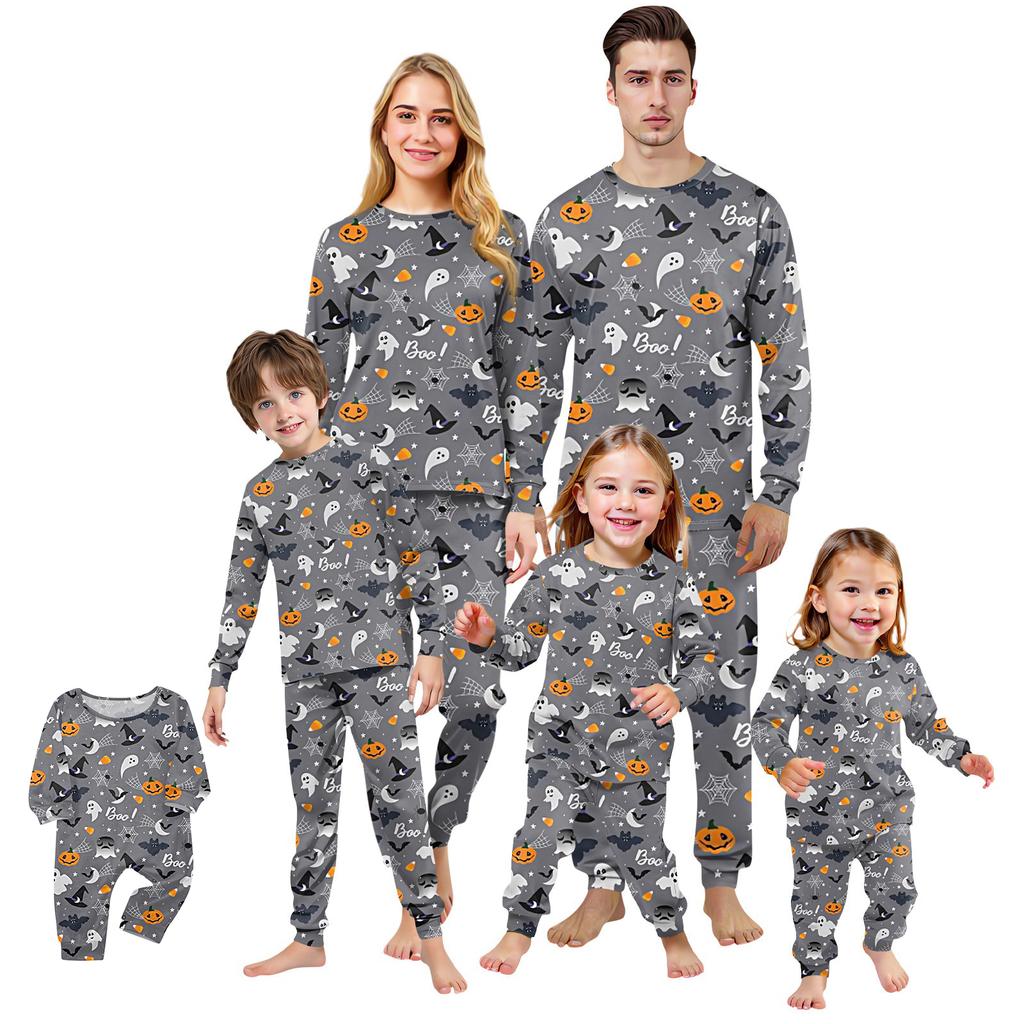 Family Matching Print Sets Pajamas Loungewear Outfits Family Matching Long Sleeve Tops+Pants Set