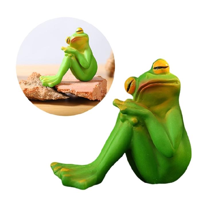 Creative Resins Musician Frogs Statue Figurine for Indoor or Outdoor Decoration Home Office Desktop Shelves Ornament
