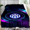 1 Stück Mi-lan FC Emblem Aufdruck Weiche Flanelldecke Überwurf für Schlafzimmer Wohnzimmer Sofa Camping Reise Fan Geschenke Weihnachtsgeschenke