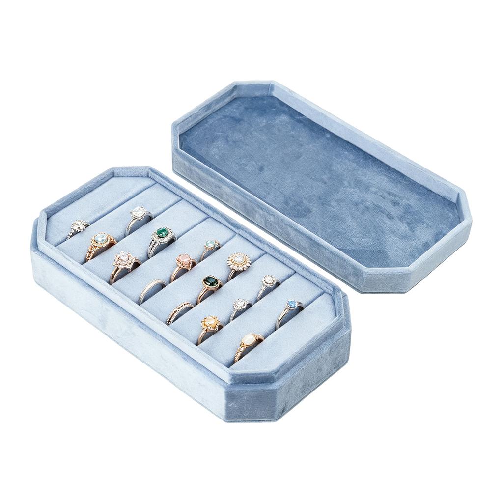 Jewelry Box Jewelry Organizer Small Jewelry Rings Box Velvets Material Portable Jewelry Storage Box for Storage Display