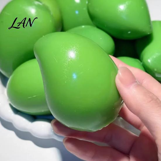 Interactive Sensory Toy Crunchy Mango Squeeze Stress Ball, Color Changing Fidget with Crisp Tactile Reliever Sound, High Elastic Decompression