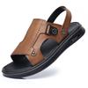 Summer new first-layer cowhide men's beach shoes genuine leather men's leather sandals slippers outdoor sandals breathable men's shoes