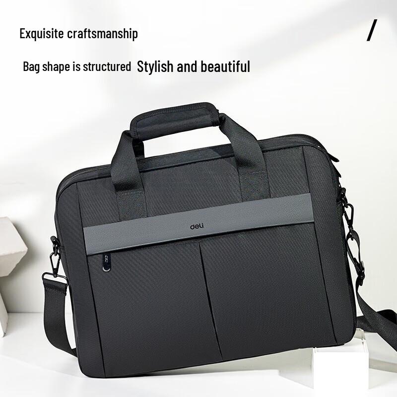 Deli Portable Zippered Business Briefcase