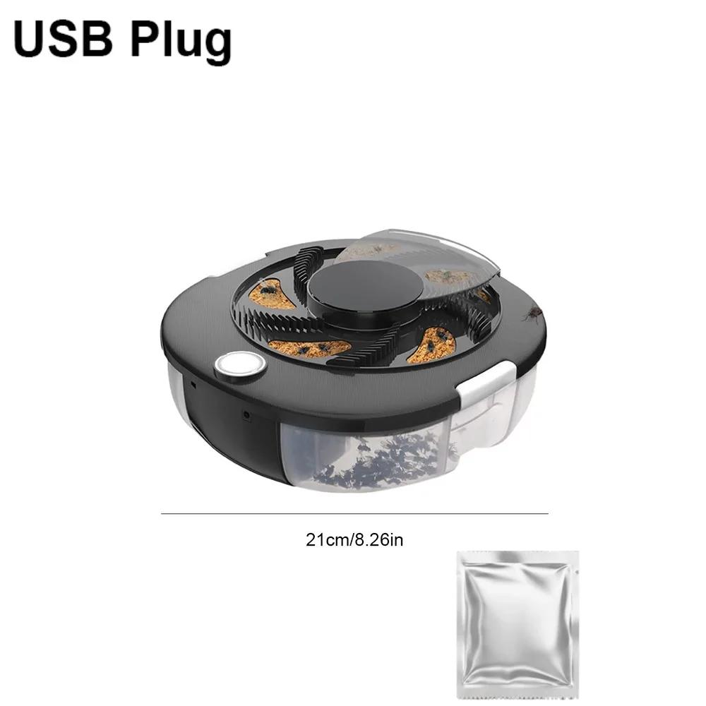 

Автоматическая ловушка для мух USB с приманками, тихая, безопасная, электрическая, для ловли вредителей, для использования в помещении и на открытом воздухе, для уничтожения насекомых на кухне и дома