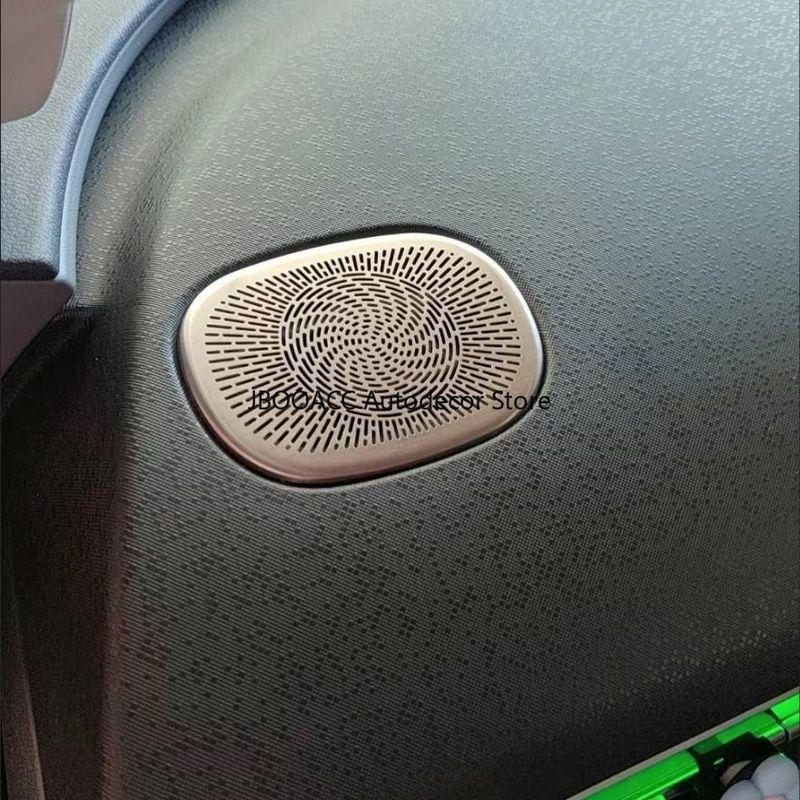 For Dongfeng Nammi 01 Speaker Cover Car Outlet Vent Dust Cover Stainless Steel Audio Horn Cover Guards Dashboard Trims Interior