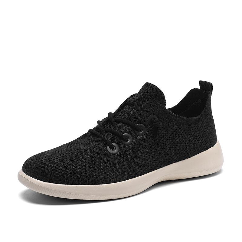 

Spring and summer new fly-woven mesh breathable sports casual shoes couple low-top lace-up walking jogging shoes men s shoes 35
