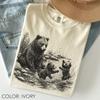Vintage Bear Shirt Comfort Colors®, Bear Family Doodle Shirt, Retro Woodland Animals Shirt, Wildlife Bear Cub Graphic Tee, Nature Lover Gift