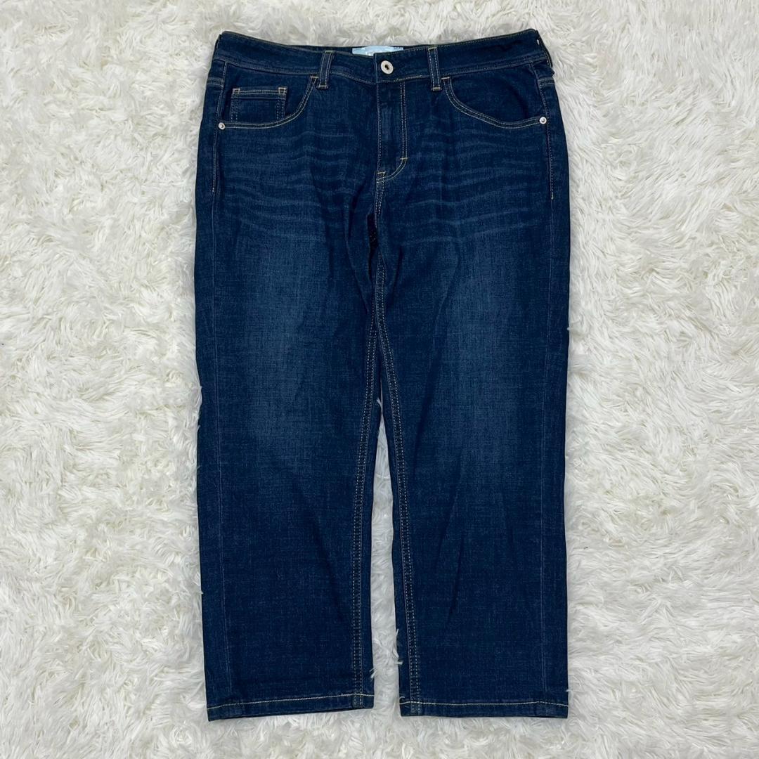 

[USED] C-SEVENTEEN Denim Cropped Pants, Stretch, Dark Blue/Indigo