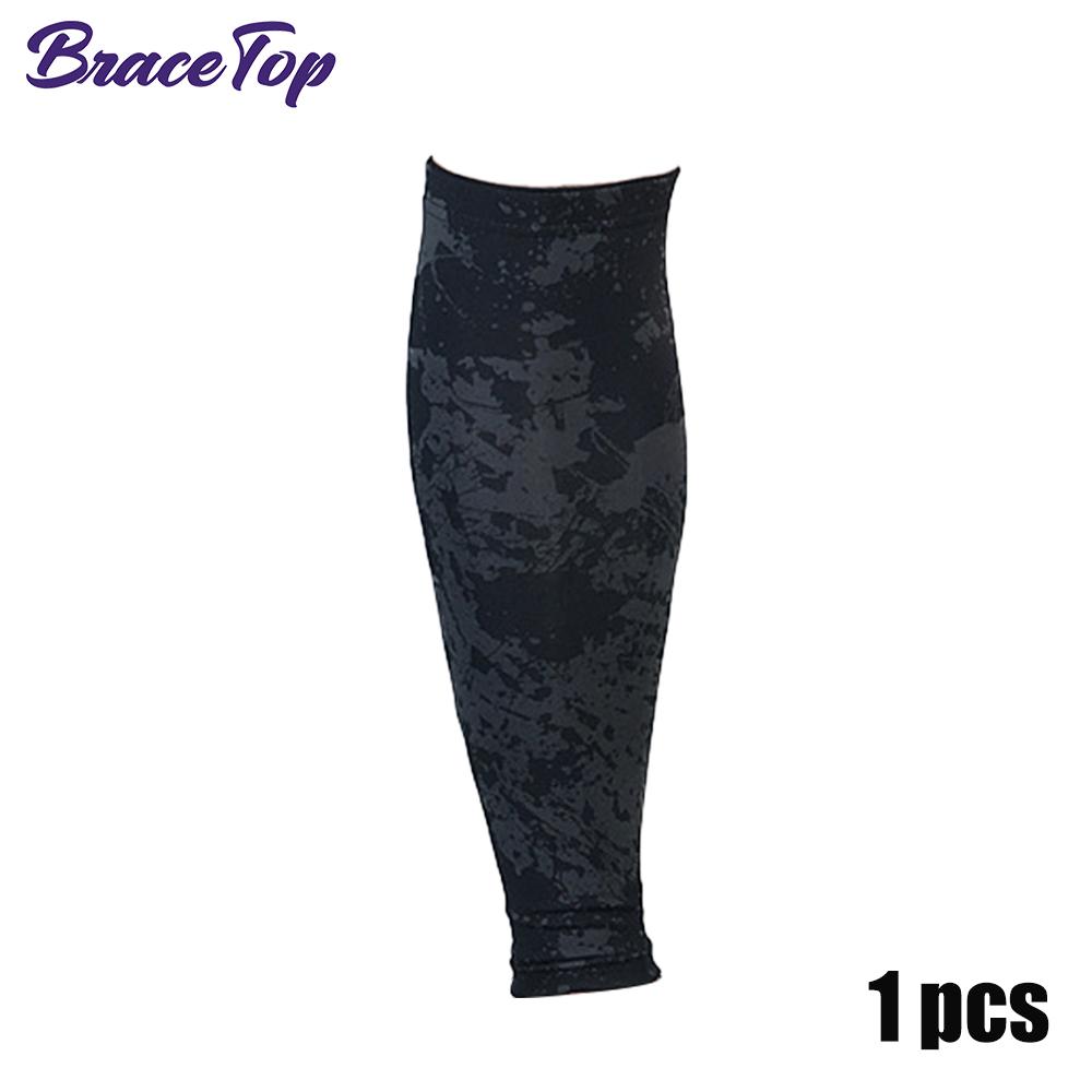 Bracetop 1 Pc Sports Compression Leg Sleeve Football Basketball Running Calf Support Stretch Knee Pads