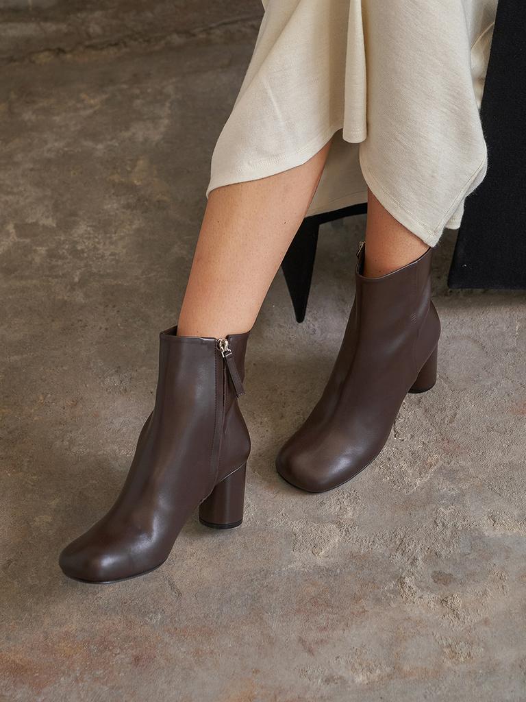 Blanc Sur Blanc Luna Ankle Boots Brown 7Cm