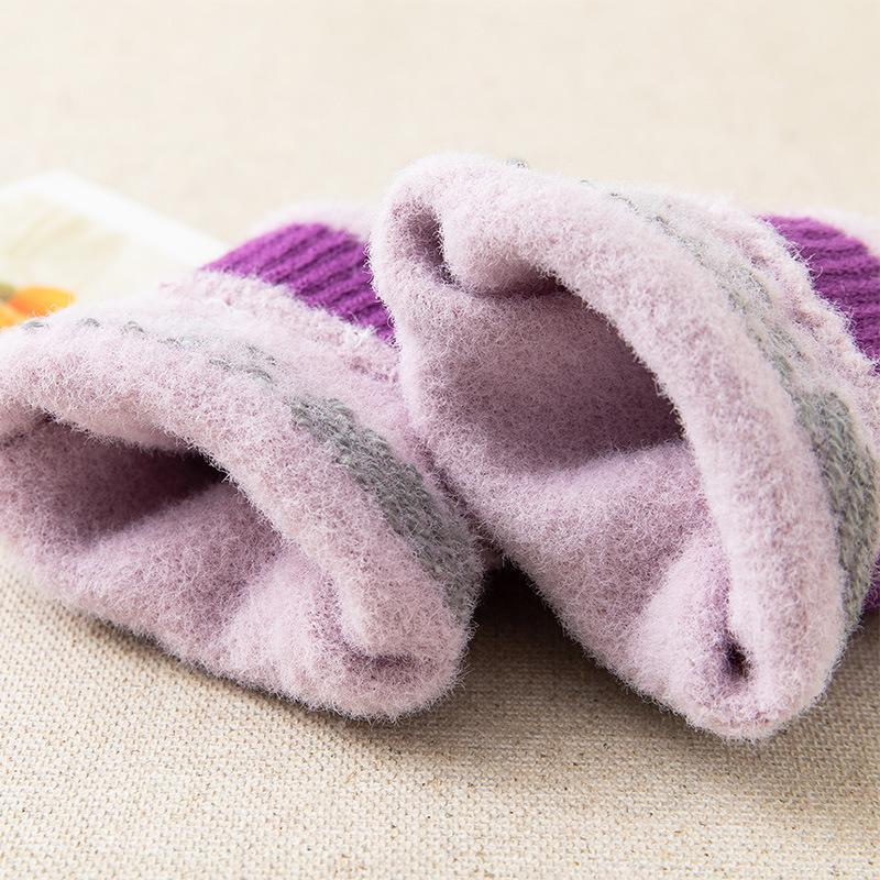 Women's Winter Gloves - Cute Fleece-Lined Warm Touchscreen Cycling Gloves with Five Fingers