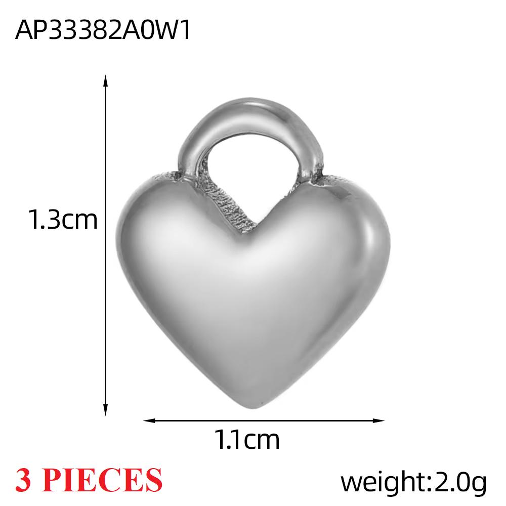 3PCS/LOT CARLIDANA Gold Plated Stainless Steel Charms Bow Knot Star Cross Butterfly Rose Heart Pendants DIY Jewelry