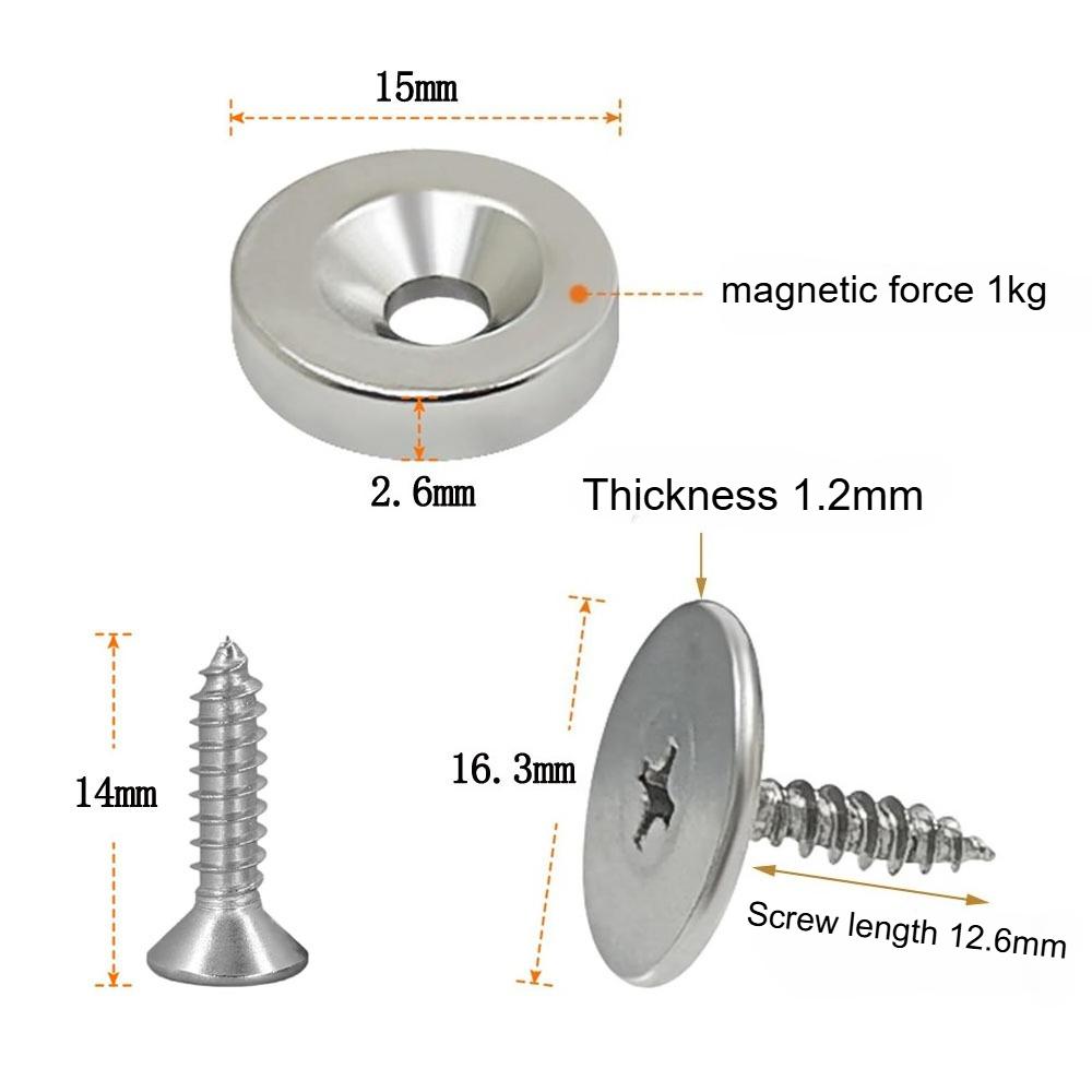 4sets Cabinet Door Magnetic Closure Metal Magnetic Catch for Hidden Closing - Suitable for Various Materials,Kitchen Glass Doors
