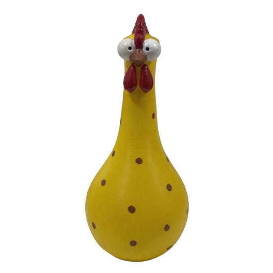 Long Neck Colorful Chicken Statue, Big Eye Cartoon Resin Rooster Vase, Funny Outdoor Cock-Shaped Vase for Lawn, Yard, Office, Home Decor