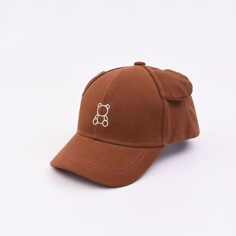 Baby Junge Mädchen Baseballkappe 47-49cm 1-3 Jahre Kleinkind Kind Hut Niedliche Cartoon Bär Stickerei Papa Hut Snapback Verstellbar Sonnenschutz