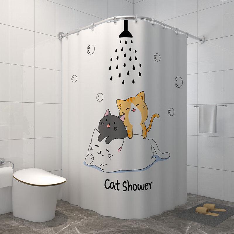 LIEI EVA Waterproof Shower Curtain Set