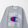Champion ACTION STYLE Long Sleeve Crew Neck Sweatshirt with Embroidered and Chenille Oxford Gray C3-A030 Men's Patches,