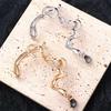 Zinc Zinc Alloy Soild Color Snake Ear Hook Women Clip  Earrings Irregular Earrings Korean Style Jewelry