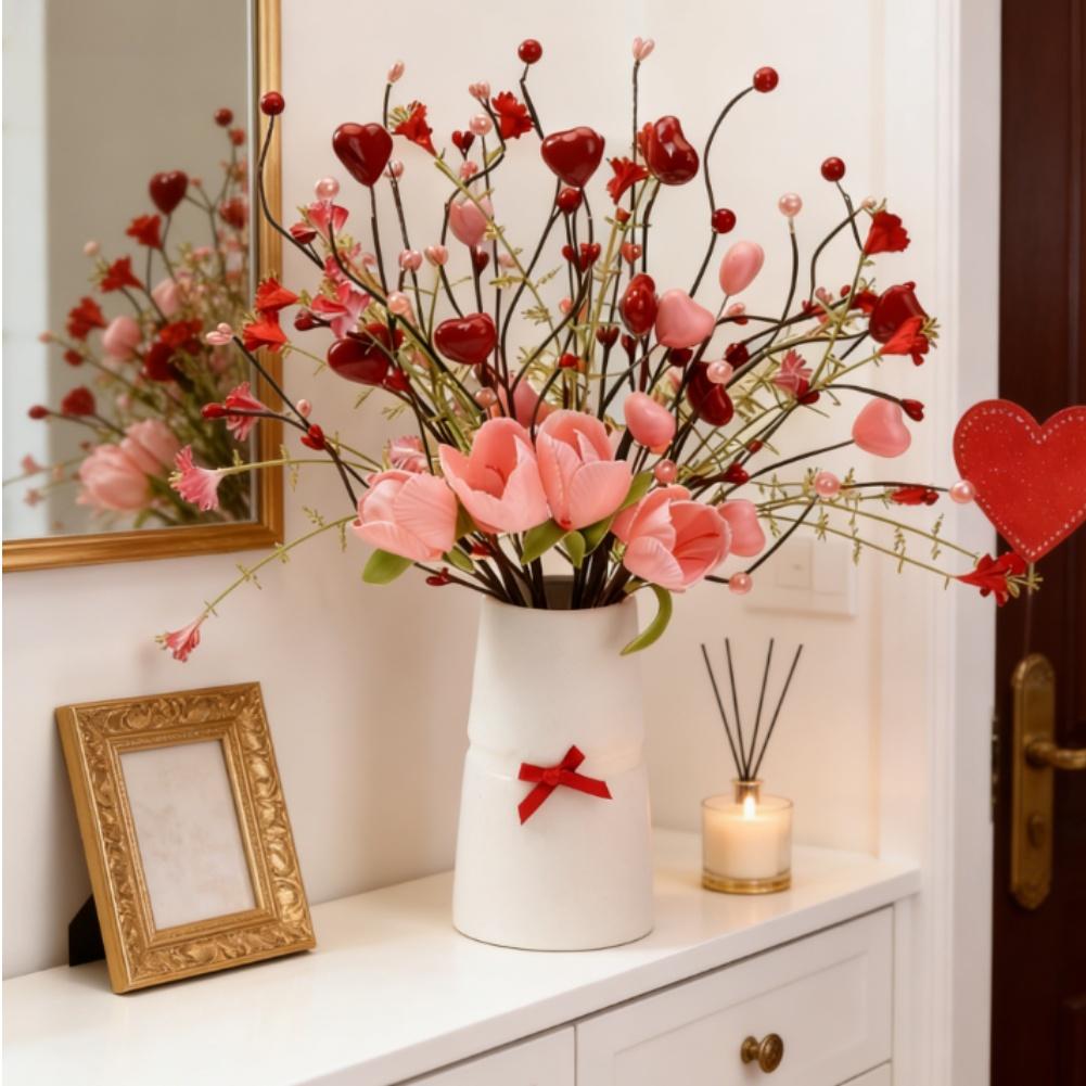 Artificial Flowers Silk Rose Centerpiece Realistic Design Delicate Texture Details Versatile Tabletop Decor For Dining Table