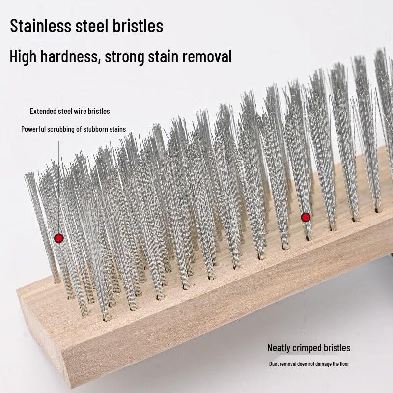 Heavy-Duty Stainless Steel Wire Floor Brush