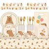 Capibara Birthday Decoration Capybara Birthday for Bara Party Disposable Tableware Plate Balloon Baby Shower Capibara Cumpleaños