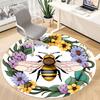 1pc Bee Wreath Chair Carpet for Office Non-Slip, Machine Washable Rug for Office, Room - Holiday Decor, Machine Made yy251029127