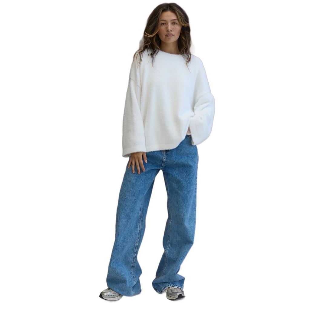 2026 Autumn and Winter New Imitation Mink Loose Crew Neck Sweater Women's Lazy Style Soft Knitted Jumper Hot Sale