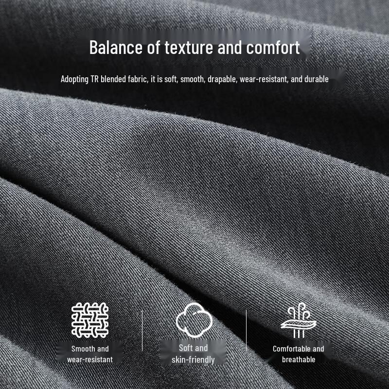 Baleno S&K Men's Twill Pleated Wide-Leg Casual Pants