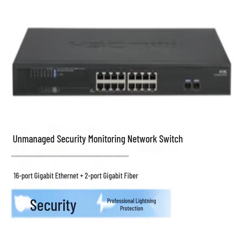 

H3C MS4016P-EI 16-Port Gigabit Ethernet & 2-Port Fiber Non-Managed Network Switch