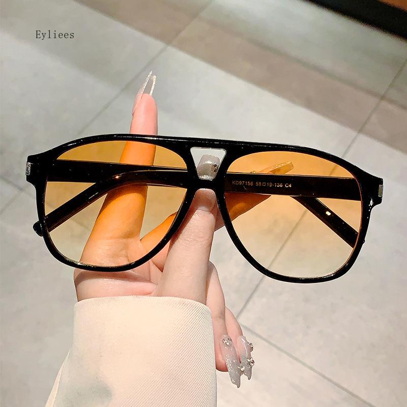 

Premium Brand Designer Big Frame Pilot Sunglasses Women For Men Trend Sun Glasses Vintage Punk Shades Popular Eyeglasses UV400