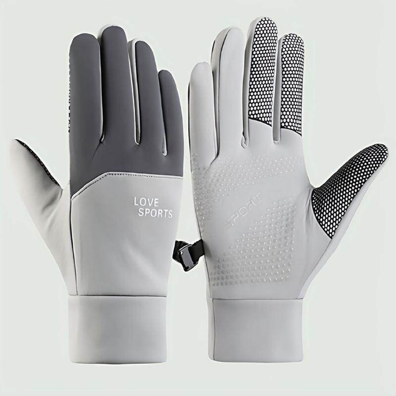 Windproof And Waterproof Outdoor Gloves Touch Screen Thumb And Index Finger Fingertips Warm Gloves For Running Cycling