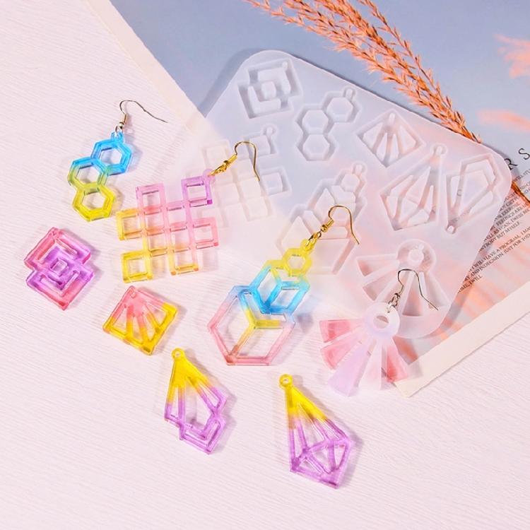 Earring Pendant Silicone Mold Heart DIY Epoxy Resin Mould Jewelry Making Tools