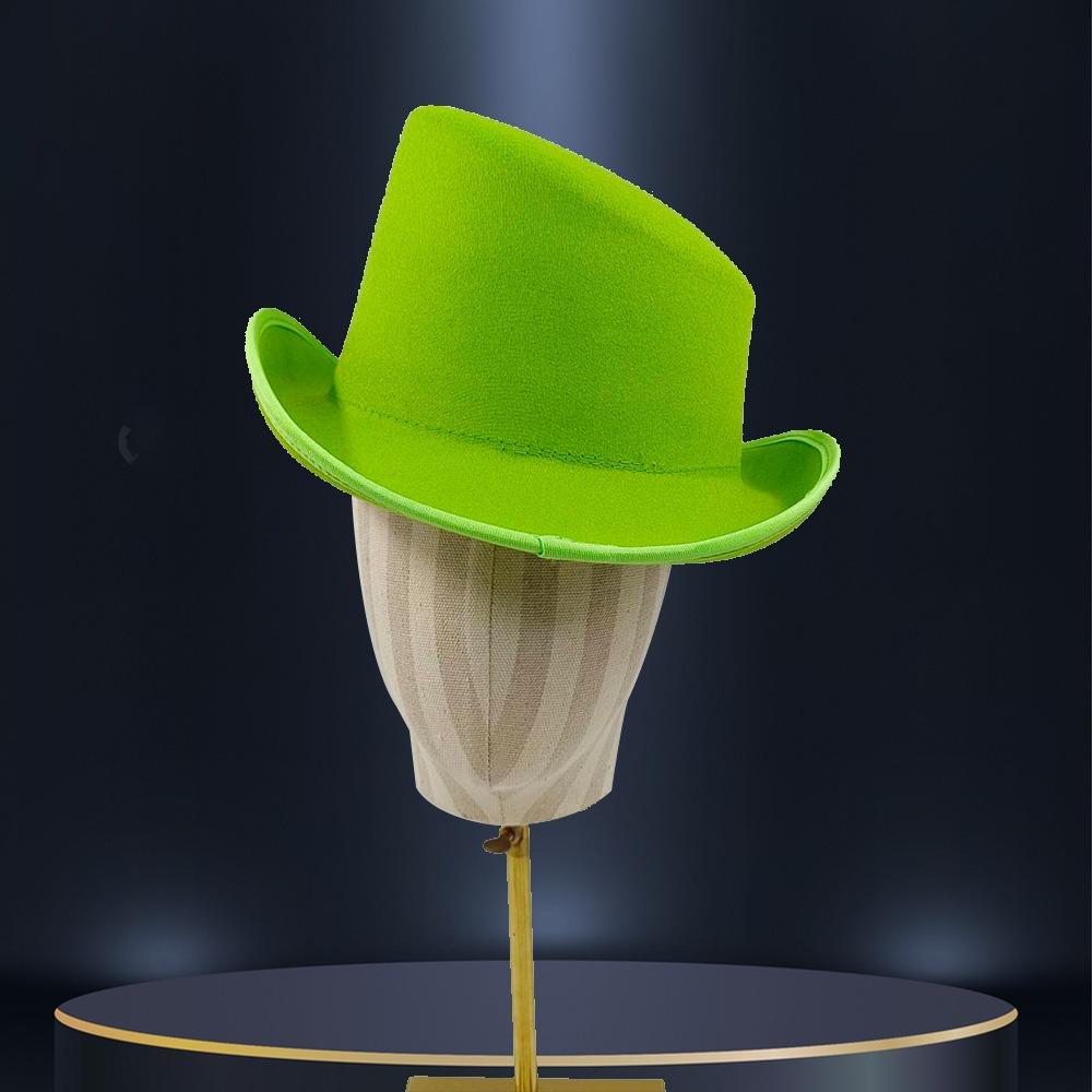 Fashion Angled Edge Fedora Hat British Style Bucket Hat Magic Hat Cotton Multicolor Bowler Jazz Hat Carnivals