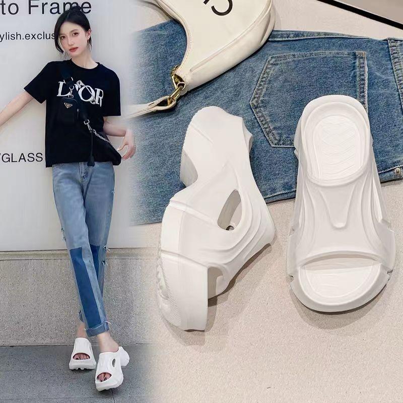 Plateau-Hausschuhe für Damen, neu, rosa, lässige Strandschuhe mit Keilabsatz, 2024