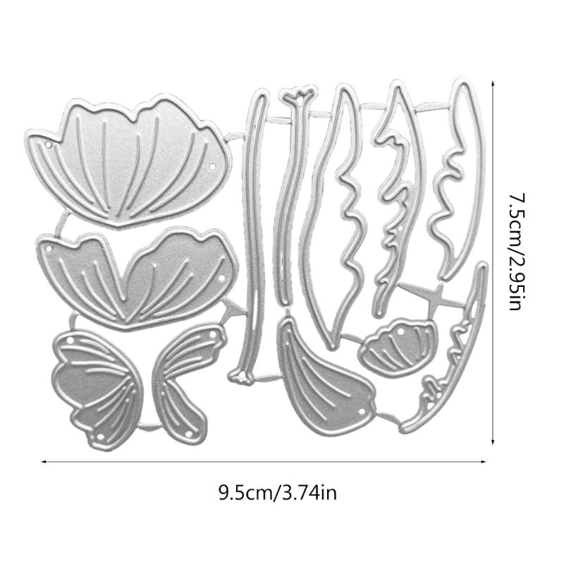Kohlenstoffstahl DIY Zwei Lotusblumen Schneidformen Prägeschablonen Vorlage für Dekorpapier Karte Fotoalbum