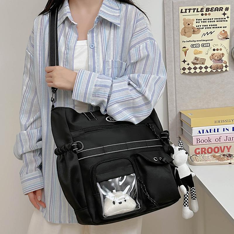 Tutorial Bag Tutorial Bag Girls Elementary School Students Junior High School Students Tote Bag Canvas One-shoulder Crossbody Bag