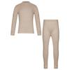 Set di biancheria intima termica per bambini Due pezzi Colore Unico Strato di Base Maglietta a Maniche Lunghe Leggings con Vita Elastica