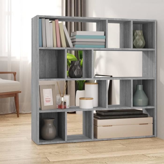 VidaXL Bookcase-Room Divider Sonoma Grey 105x24x102 Cm 823251