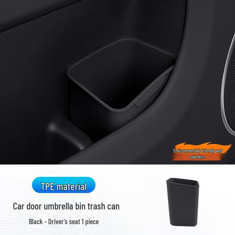 Silicone Car Trash & Umbrella Holder for Front/Rear Doors & Seats - Waterproof Storage