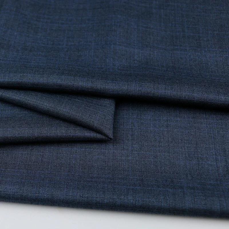 100x150cm Dark Patterned Thin Anti-wrinkle Suit Fabric for Clothes Vest Trousers Sewing Checkered Striped Cloth Black Blue