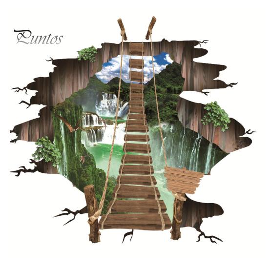 Sticker Bridge-cut-off Realistic Easy to Paste Eye-catching Wall Stickers Self-adhesive Removable Decal for Amusement Park Window