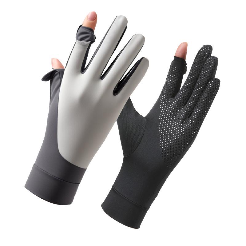 2025 New Sunscreen Gloves Women's UV Protection Flip Cover Summer Ice-feeling Ice Silk Cool Outdoor Cycling Gloves Women