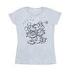 Disney Womens/Ladies Mickey And Minnie Mouse Kiss Sketch Cotton T-Shirt