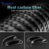Real Hard Tricolor Carbon Fiber Sticker For Abarth 595/695 2012-2025 Car Sport Seat Back Trim Frame Interior Trim 4PCS/2PCS